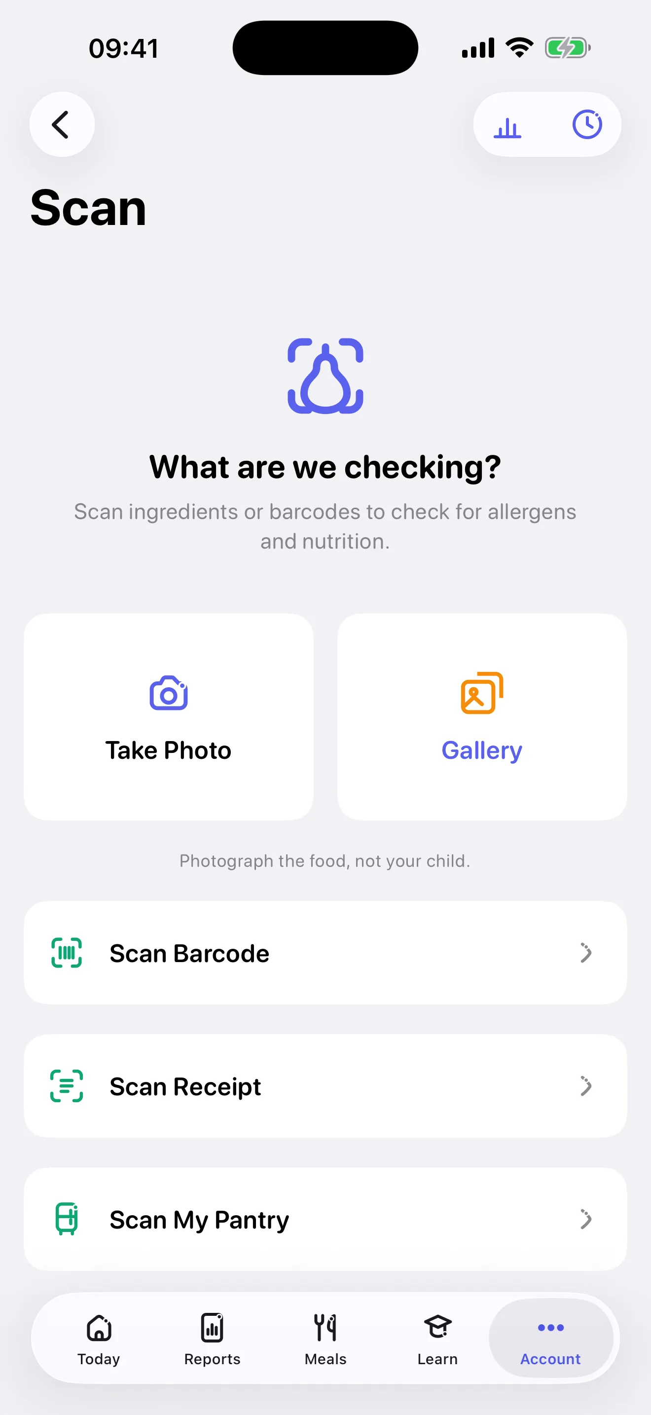 Miriel scanner, ready to check a label or barcode