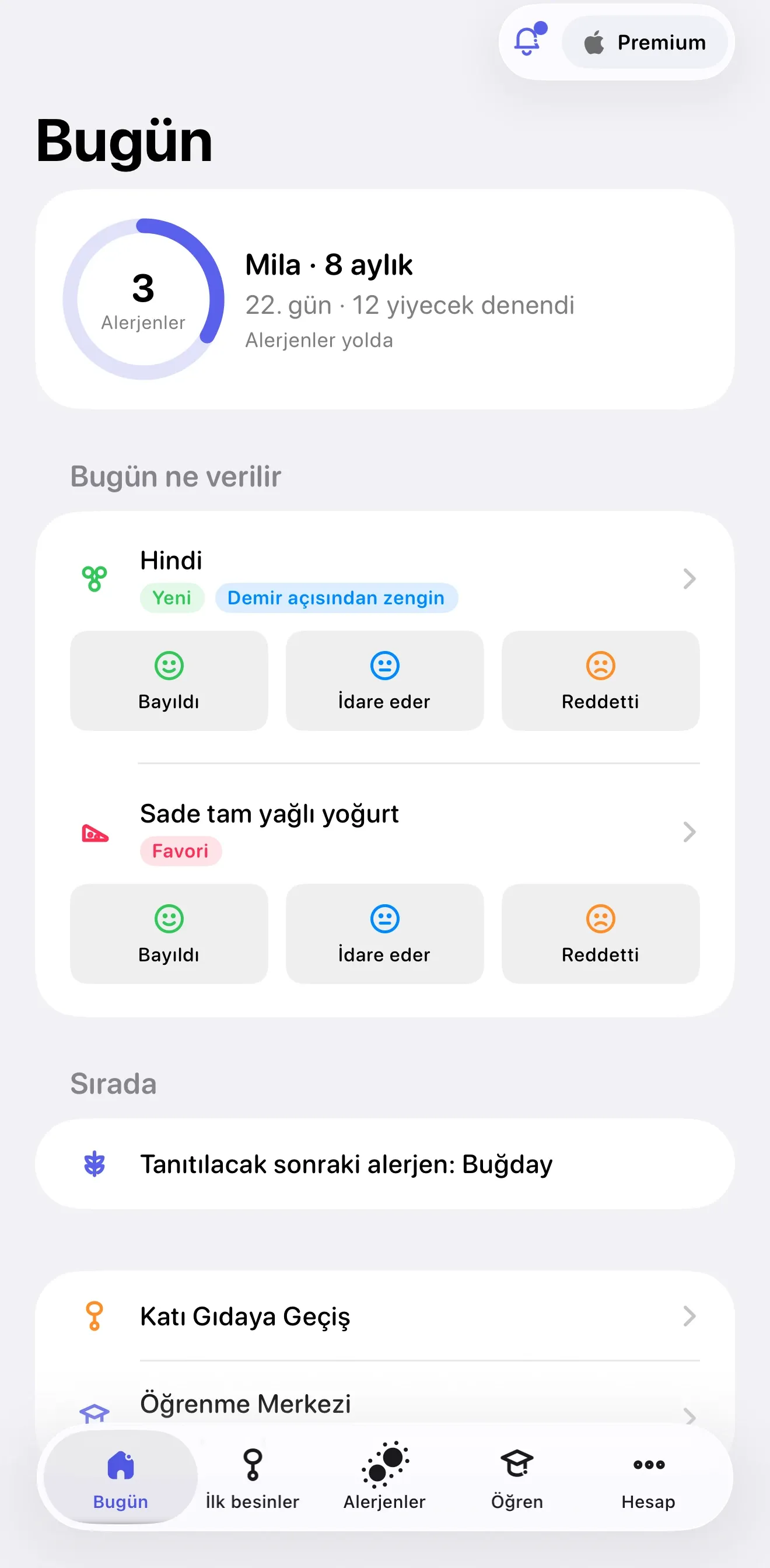 Miriel’in Bugün ekranı: bebeğinize bugün verilecek besinler